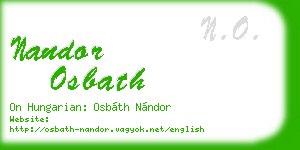 nandor osbath business card